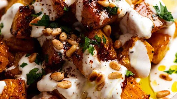 Image for Roasted Pumpkin with Yogurt Sauce and Pine Nuts